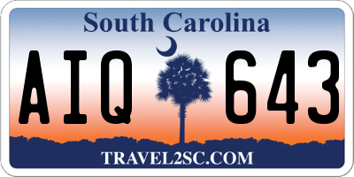 SC license plate AIQ643