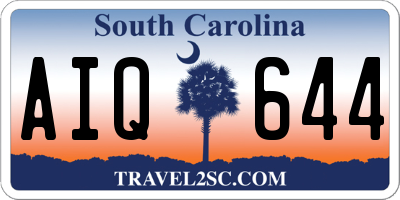 SC license plate AIQ644