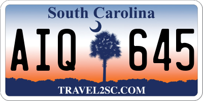 SC license plate AIQ645