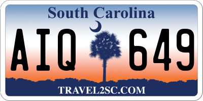 SC license plate AIQ649
