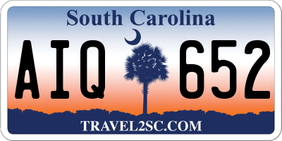 SC license plate AIQ652