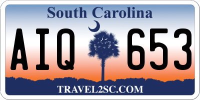 SC license plate AIQ653
