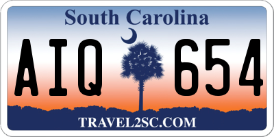 SC license plate AIQ654