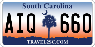 SC license plate AIQ660