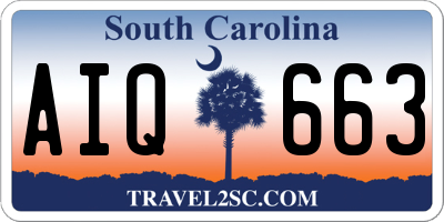 SC license plate AIQ663