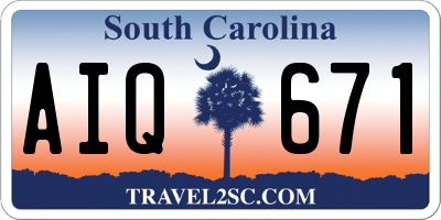 SC license plate AIQ671