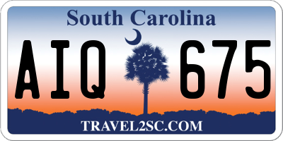 SC license plate AIQ675