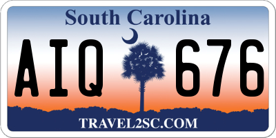 SC license plate AIQ676