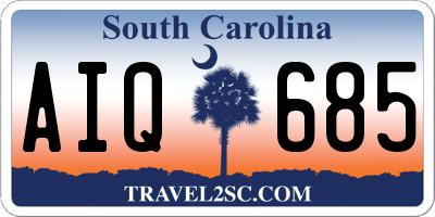 SC license plate AIQ685