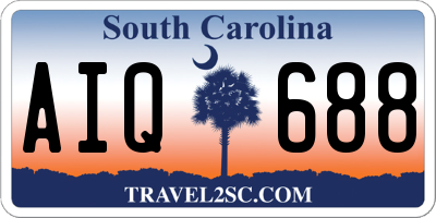 SC license plate AIQ688