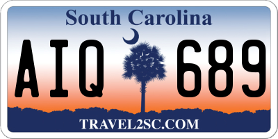 SC license plate AIQ689