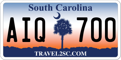 SC license plate AIQ700