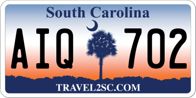 SC license plate AIQ702