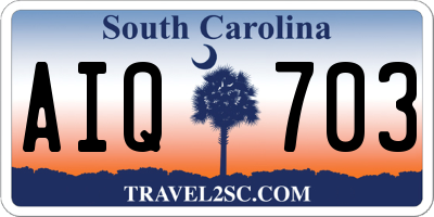 SC license plate AIQ703