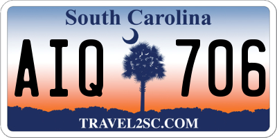 SC license plate AIQ706