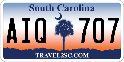 SC license plate AIQ707