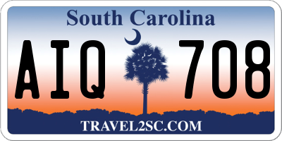 SC license plate AIQ708