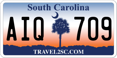 SC license plate AIQ709
