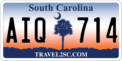SC license plate AIQ714