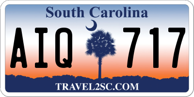 SC license plate AIQ717