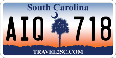 SC license plate AIQ718