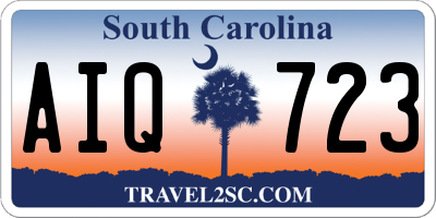 SC license plate AIQ723