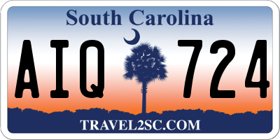 SC license plate AIQ724