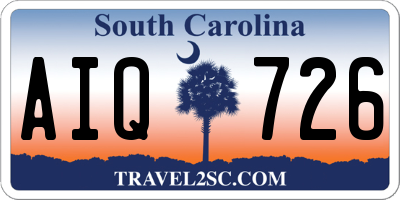 SC license plate AIQ726