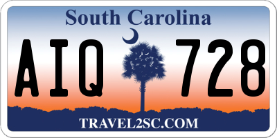 SC license plate AIQ728