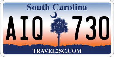 SC license plate AIQ730