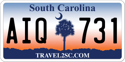 SC license plate AIQ731