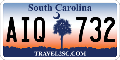 SC license plate AIQ732