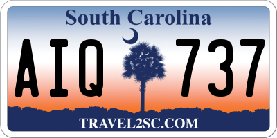 SC license plate AIQ737