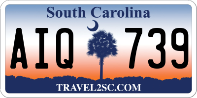 SC license plate AIQ739