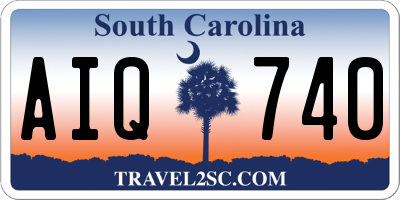 SC license plate AIQ740