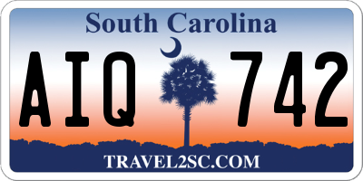 SC license plate AIQ742