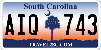 SC license plate AIQ743