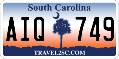 SC license plate AIQ749