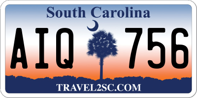 SC license plate AIQ756