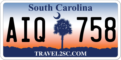 SC license plate AIQ758