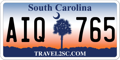SC license plate AIQ765