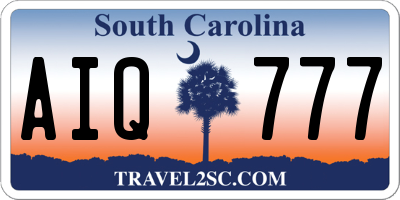 SC license plate AIQ777