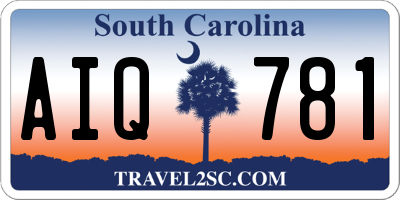 SC license plate AIQ781