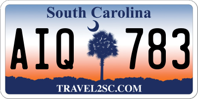 SC license plate AIQ783