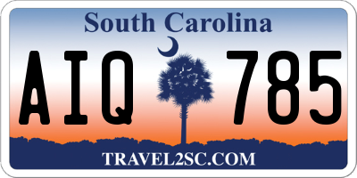 SC license plate AIQ785