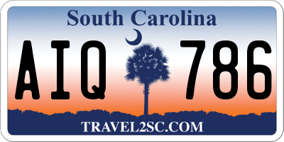 SC license plate AIQ786