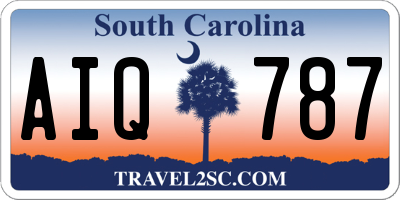 SC license plate AIQ787