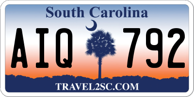 SC license plate AIQ792