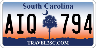 SC license plate AIQ794
