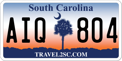SC license plate AIQ804